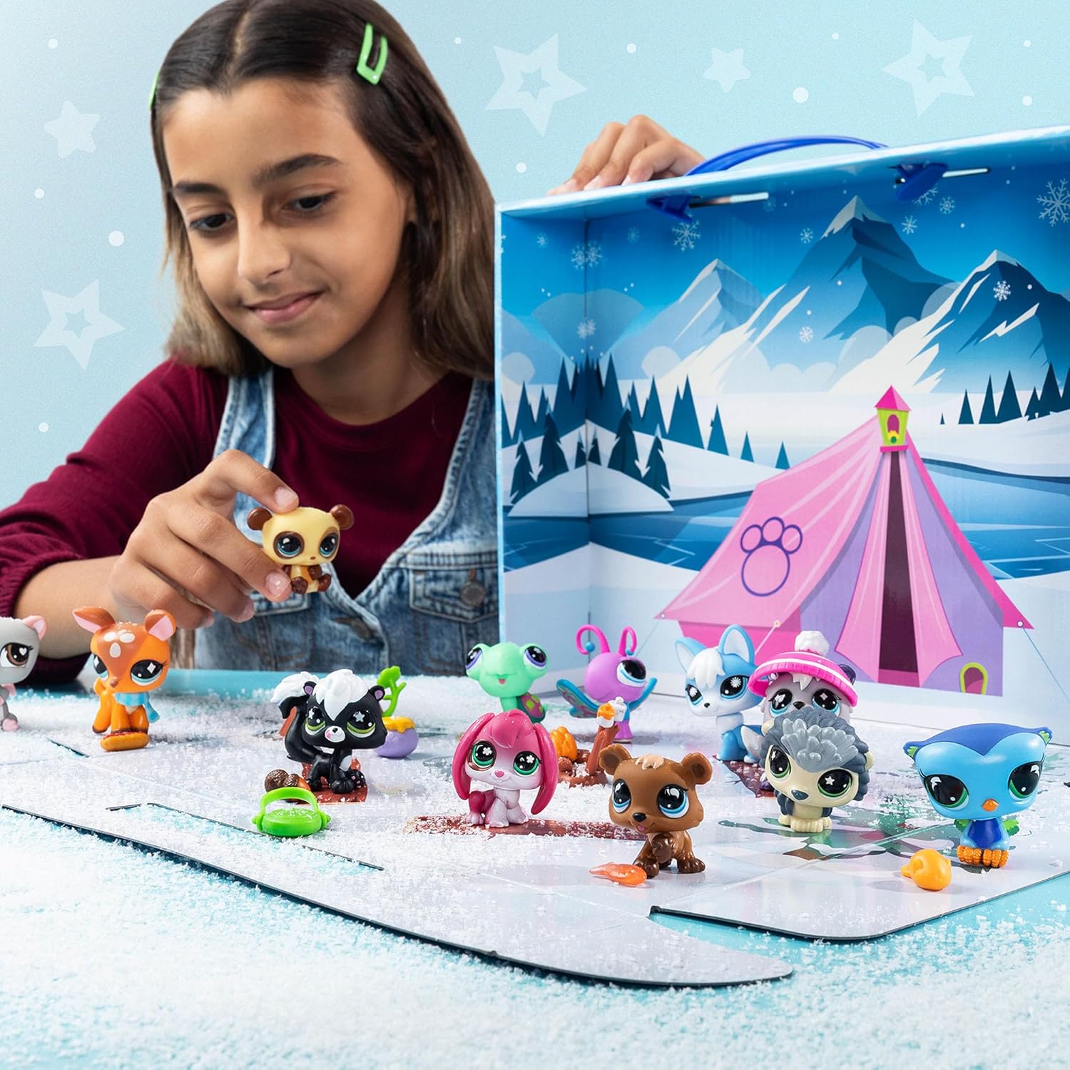 Thumbnail 5 de Littlest Pet Shop Cozy Campfire Play Pack (Series 4, Gen 7) Bobble Head Hedgehog Figure Set
