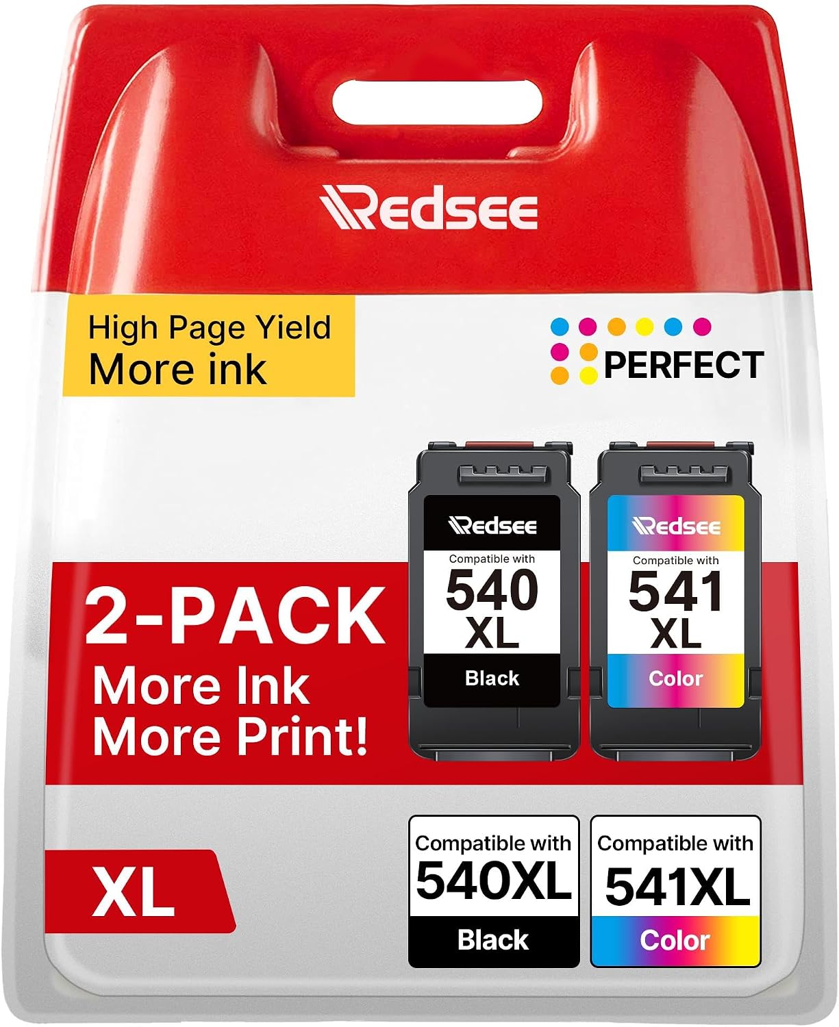 Detalle de Redsee 540XL 541XL ink cartridges, 2 pack
