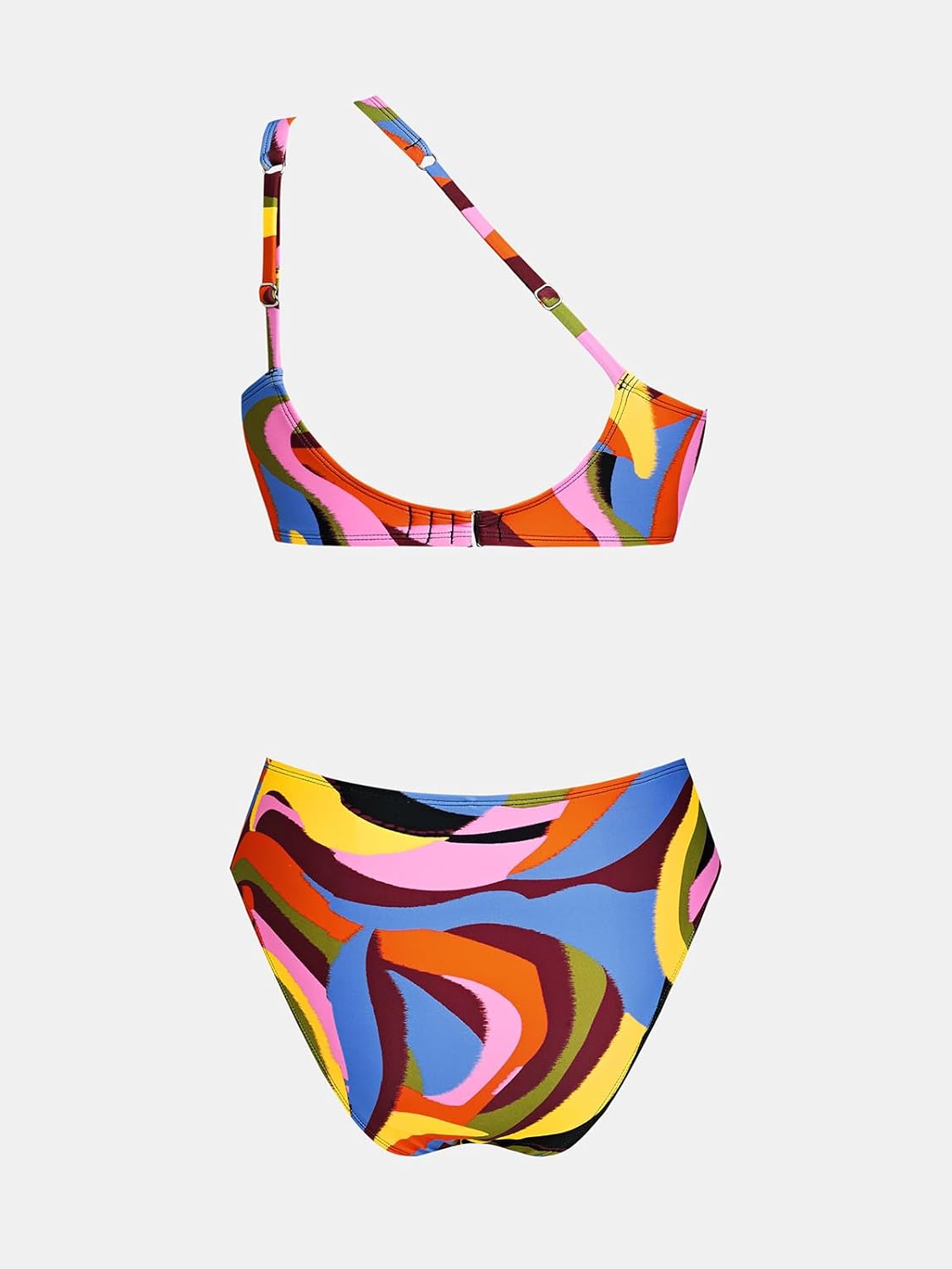 Thumbnail 6 de CUPSHE Ensemble bikini deux pièces femme – Maillot une épaule, taille haute, découpe asymétrique