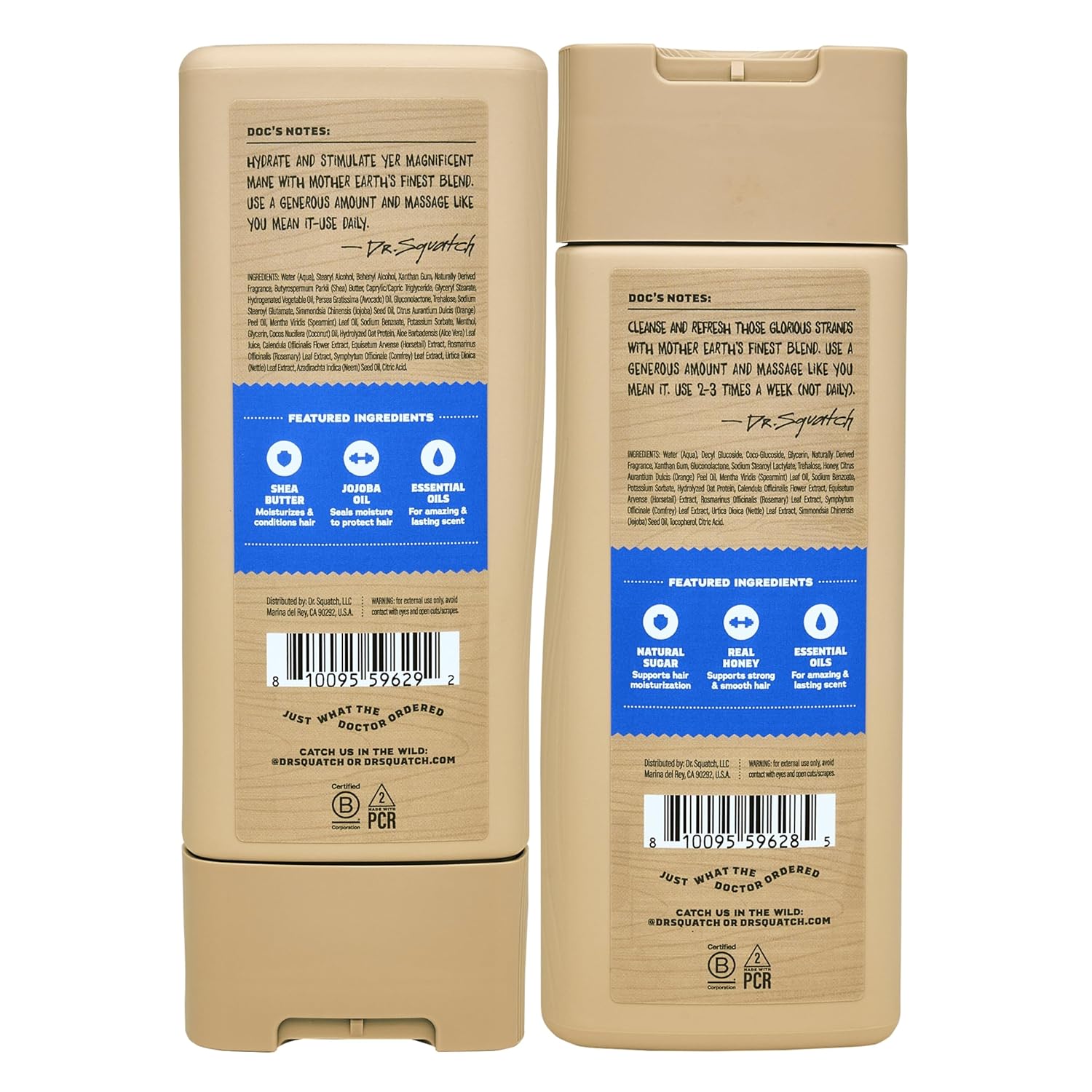 Detalle de Dr. Squatch Natural Men's Shampoo and Conditioner Set – Healthy, Full-Looking Hair