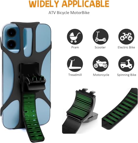 Thumbnail 7 de Rouclo Uchwyt na telefon pentru vélo – support universel avec amortissement, 360° rotation (Noir, 4)