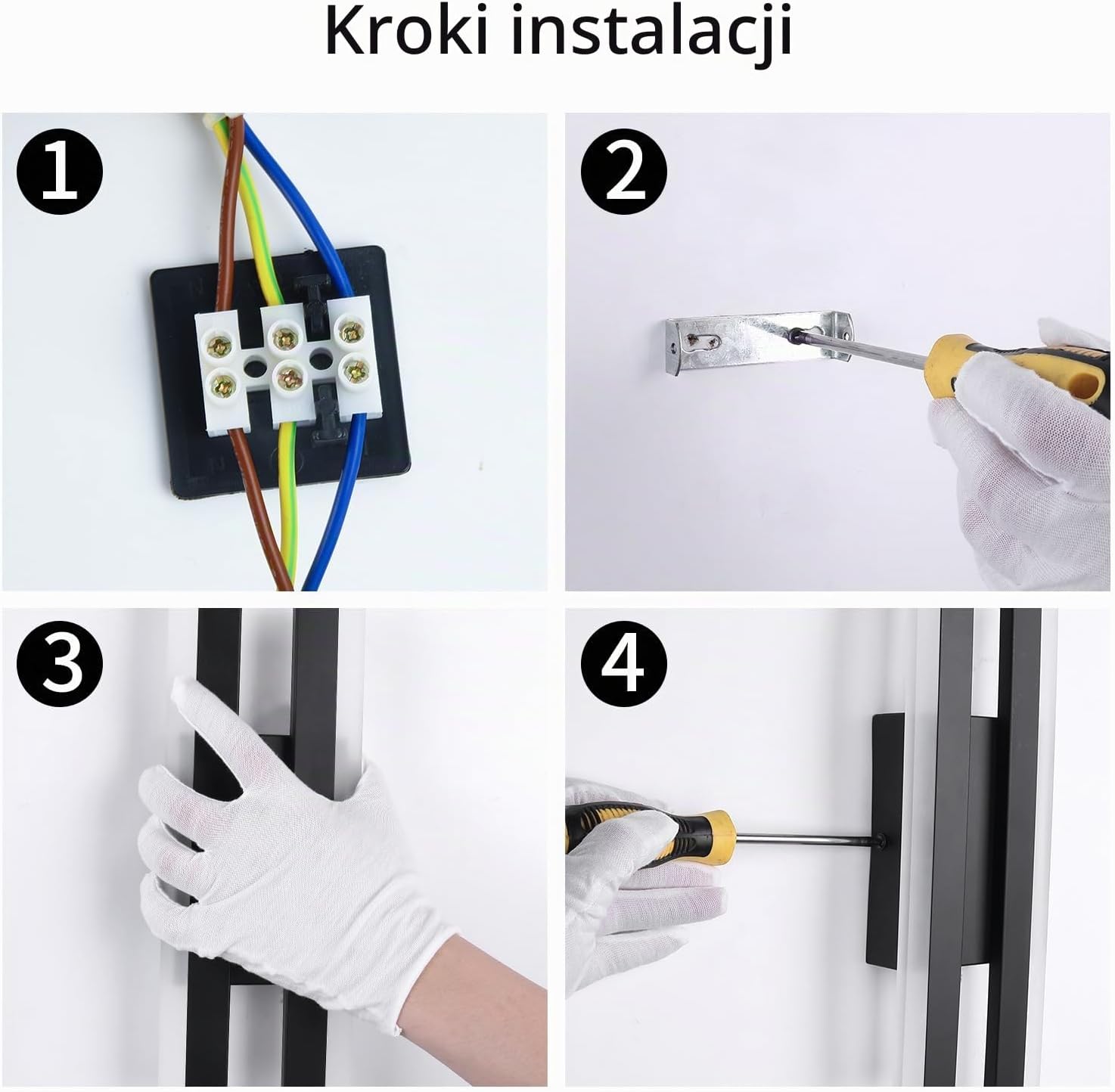 Detalle de Riserva 30924009 kinkiet LED 16 W, 1800 lm, 6500 K, czarny, 40 cm