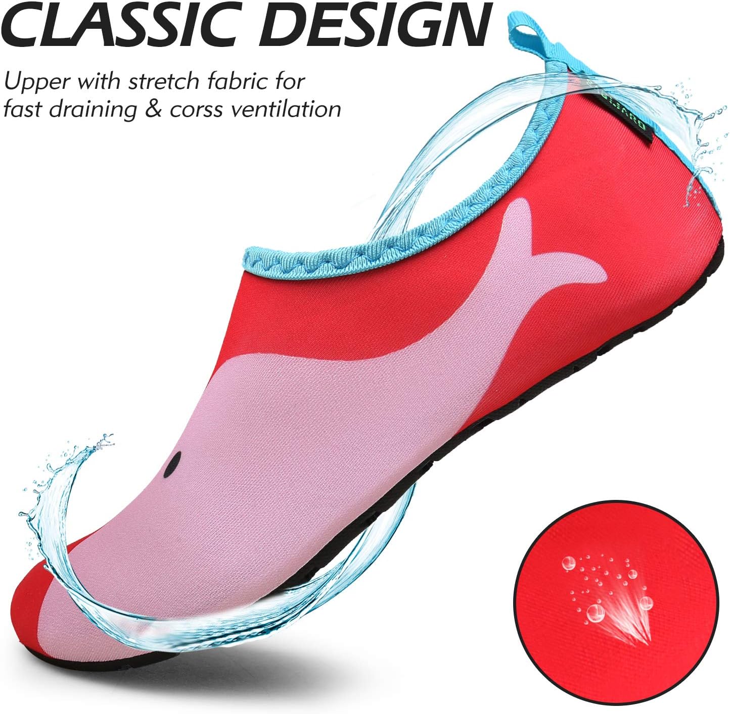 Thumbnail 2 de SAGUARO Kinder Badeschuhe für Mädchen & Jungen – schnell trocknende Aquasocken mit rutschfester Sohle (21–35 EU)
