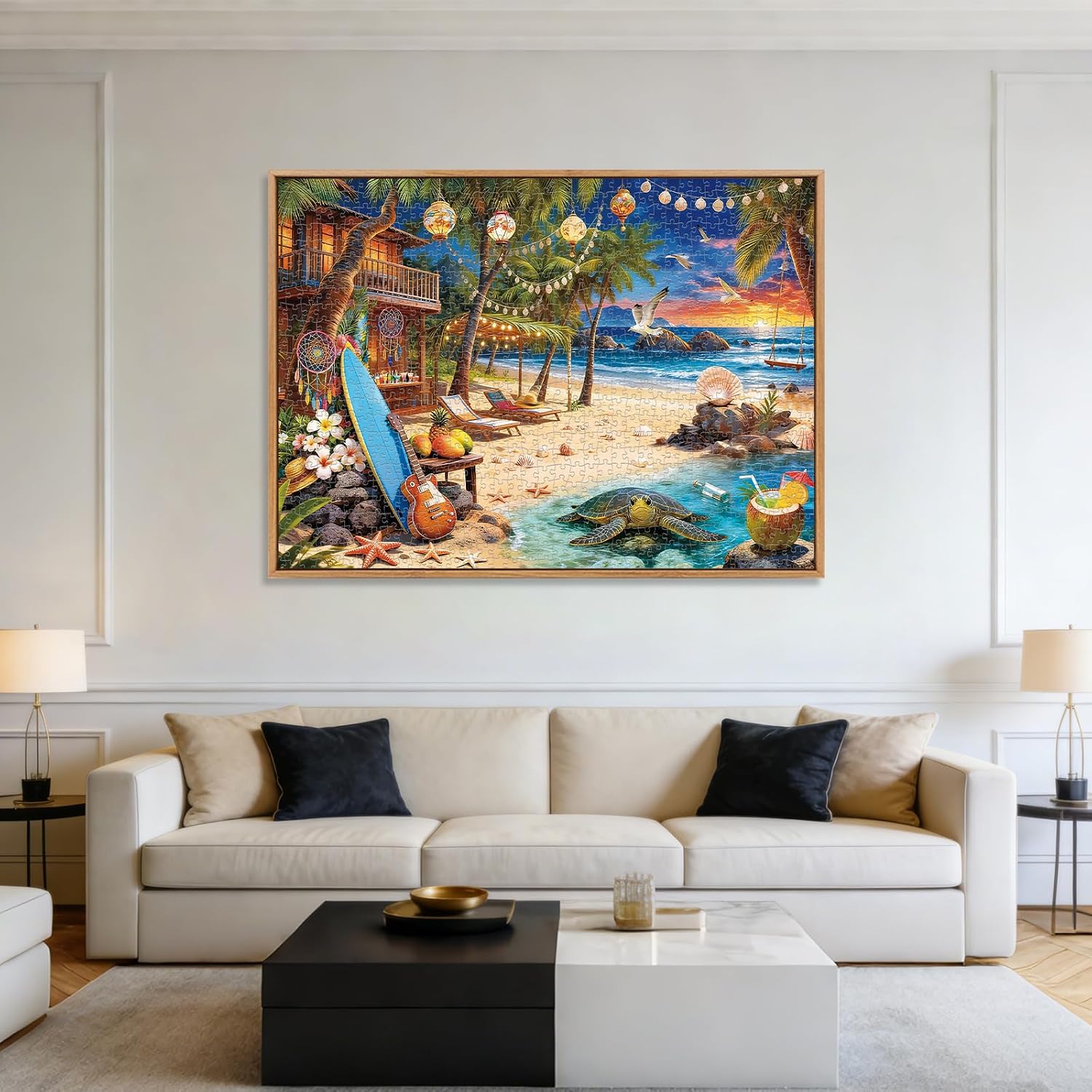 Thumbnail 6 de Beach House Puzzles for Adults: 1000-Piece Beach Sunset Jigsaw