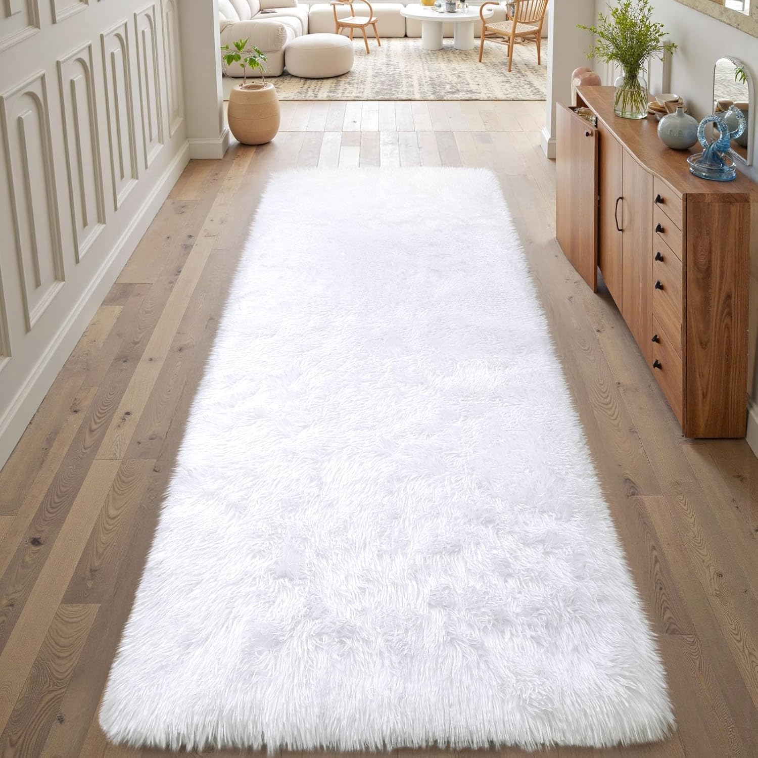 Thumbnail 5 de Sour Lemon Wohnzimmerteppiche 80 x 160 cm – grauer Läufer mit rutschfester Unterseite, waschbar