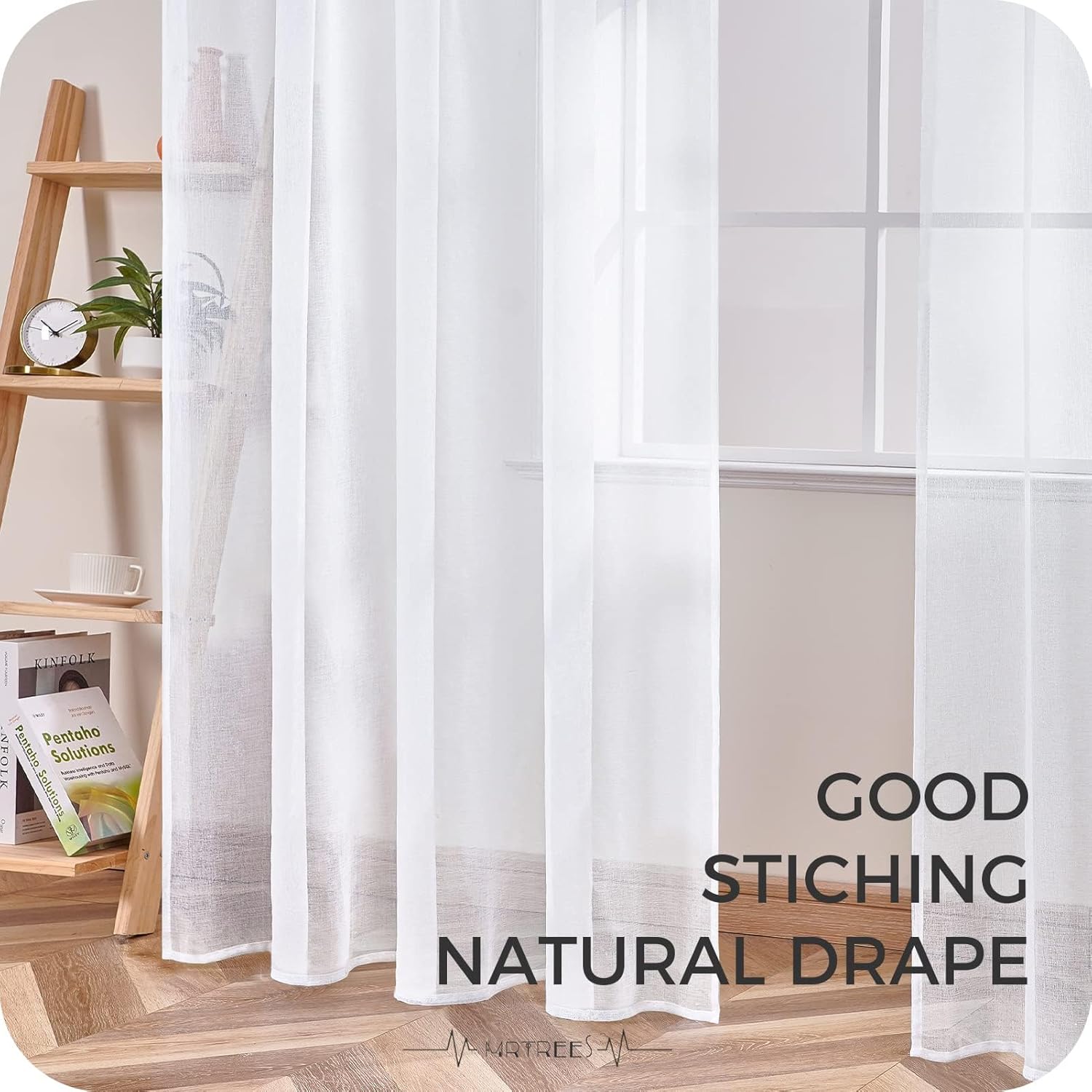 Thumbnail 4 de MRTREES Cortina Blanca Fruncida para Sala y Habitación 🏠