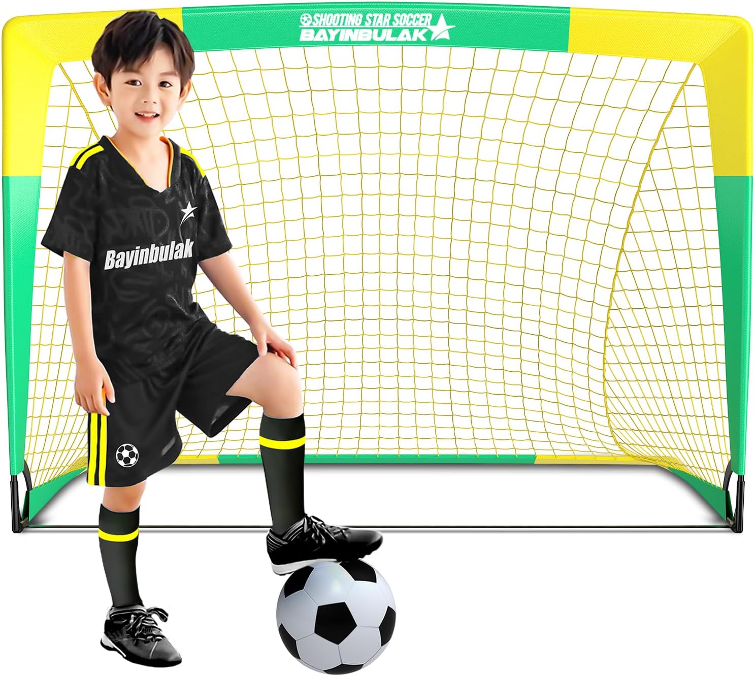 Thumbnail 6 de BAYINBULAK Pop-Up Football Goals – Mini Foldable Garden Net (100cm x 70cm) with Carry Bag