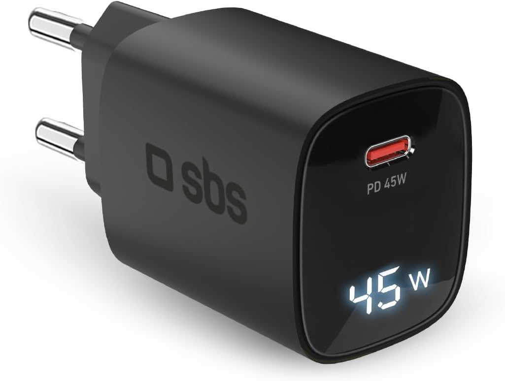 Detalle de SBS Alimentatore USB-C 45W GaN con LCD