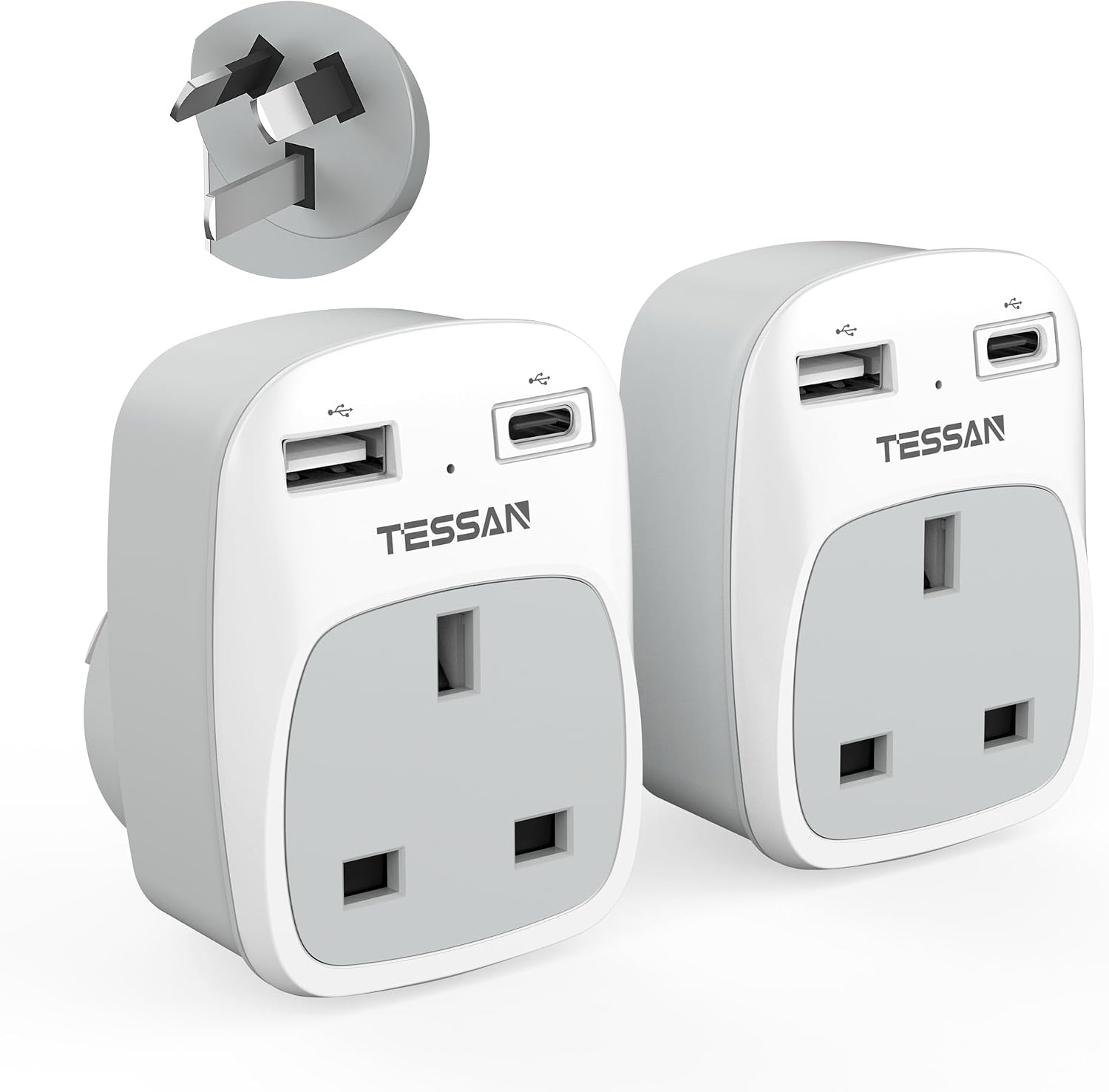 Detalle de Australian Plug Adaptor from UK 2 Pack 🔌