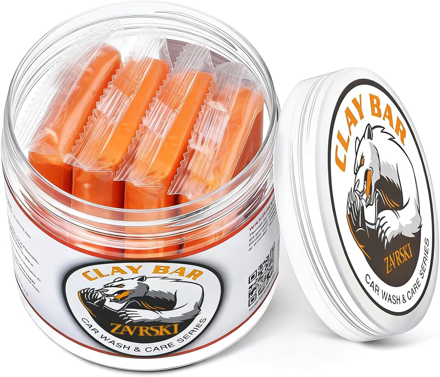 Detalle de Zavrski Reinigungsknete Auto Clay Bar – 4er Set 100 g, zur Lackpflege und Felgenreinigung