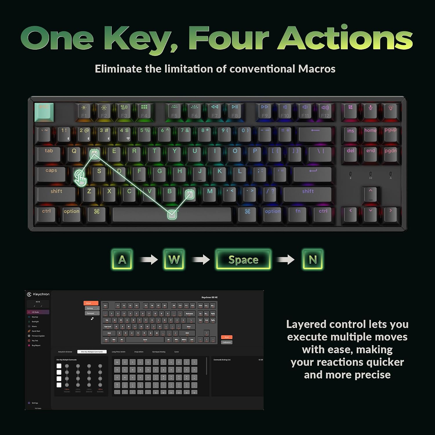 Detalle 2 de Keychron Hall Effect mechanical keyboard
