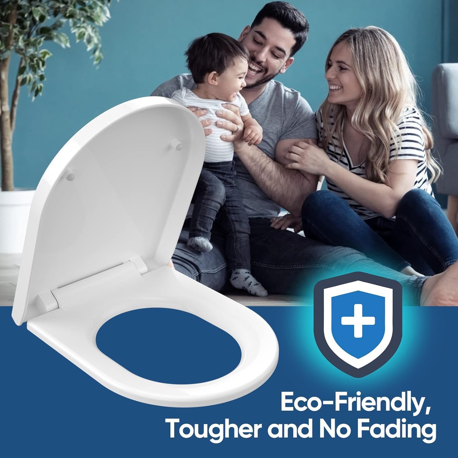 Thumbnail 6 de MUJIUSHI soft close toilet seat with quick release
