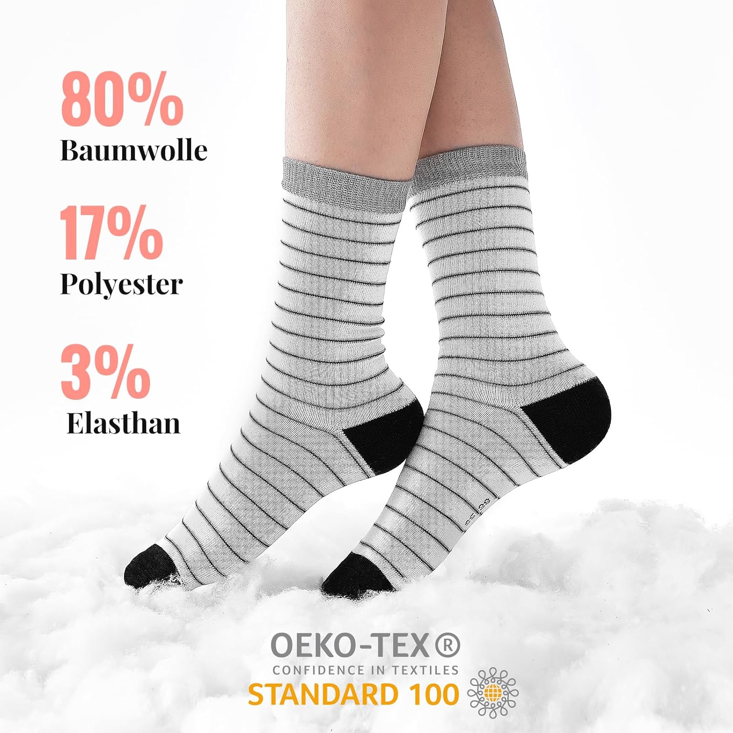 Detalle de Cirorld Socken Damen 10 Paar Baumwolle