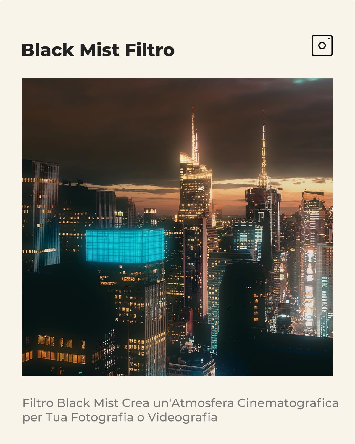 Thumbnail 3 de K&F CONCEPT Nano-Xcel 86mm Black Mist 1/4 + Black Diffusion 1/4 (filtri in vetro ottico) per ritratti e video