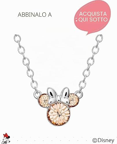 Thumbnail 2 de Orecchini Minnie Mouse a Bottone con Pietra Portafortuna Disney – Argento, per Donna