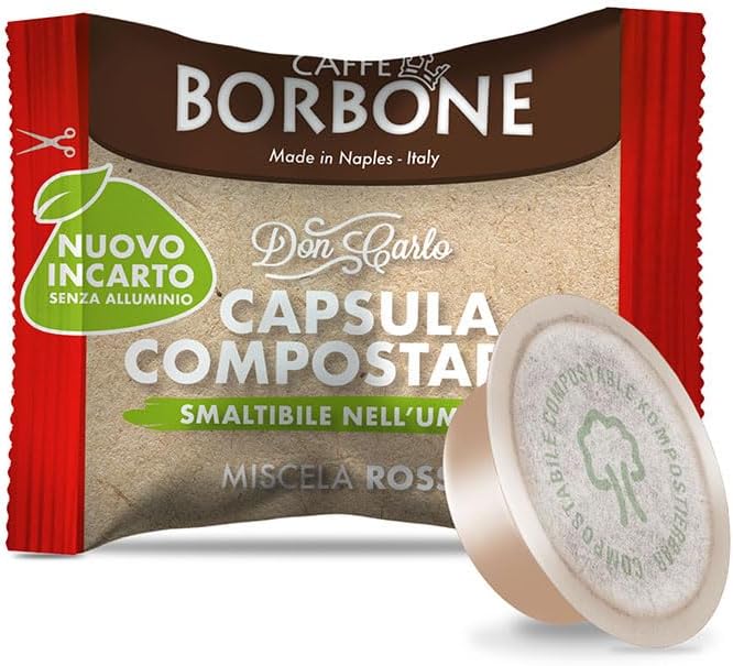Detalle 2 de Caffè Borbone Don Carlo, Miscela Rossa – 50 Capsule compatibili Lavazza A Modo Mio