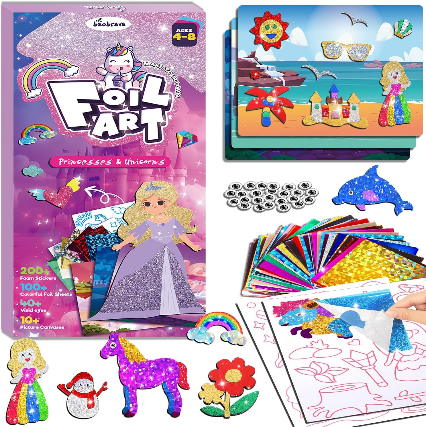 Detalle de Baobrava Foil Art Kit for Kids