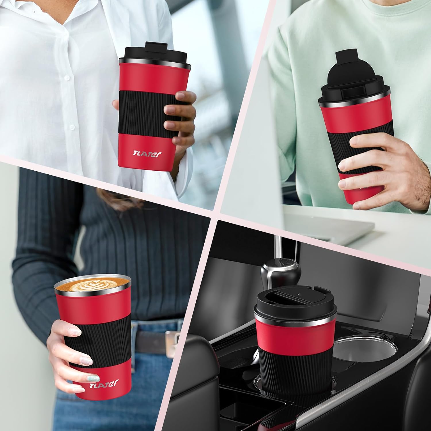 Thumbnail 6 de 380ml Insulated Travel Mug – Double Walled Vacuum Stainless Steel, Leakproof Lid