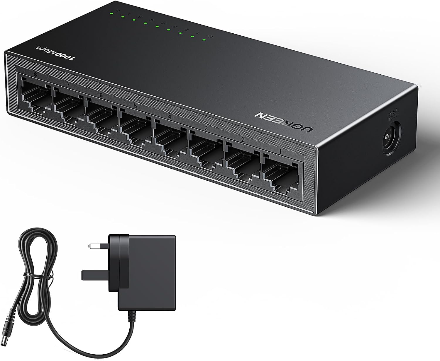 Detalle de UGREEN 8‑Port Gigabit Ethernet Switch