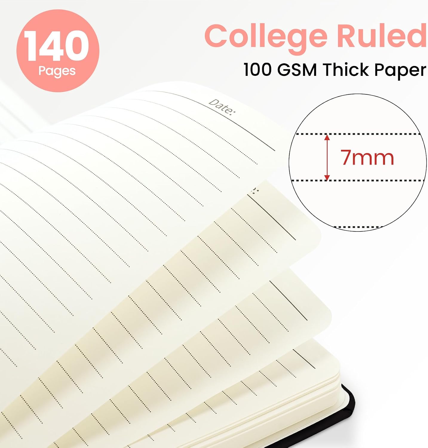 Detalle 2 de ZOTIA Botanic Guardians College-Ruled Spiral Notebook, Hardcover, 140 Pages