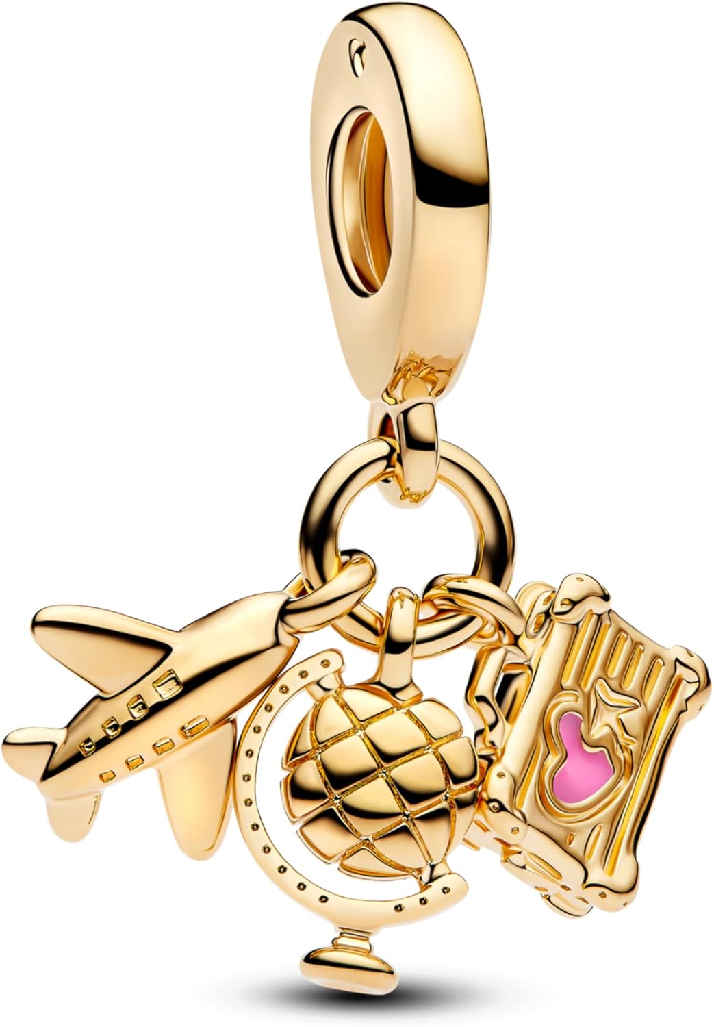Detalle de PHCLASY 2025 Graduation Corazón con zirconia cúbica en plata de ley (abalorio compatible)