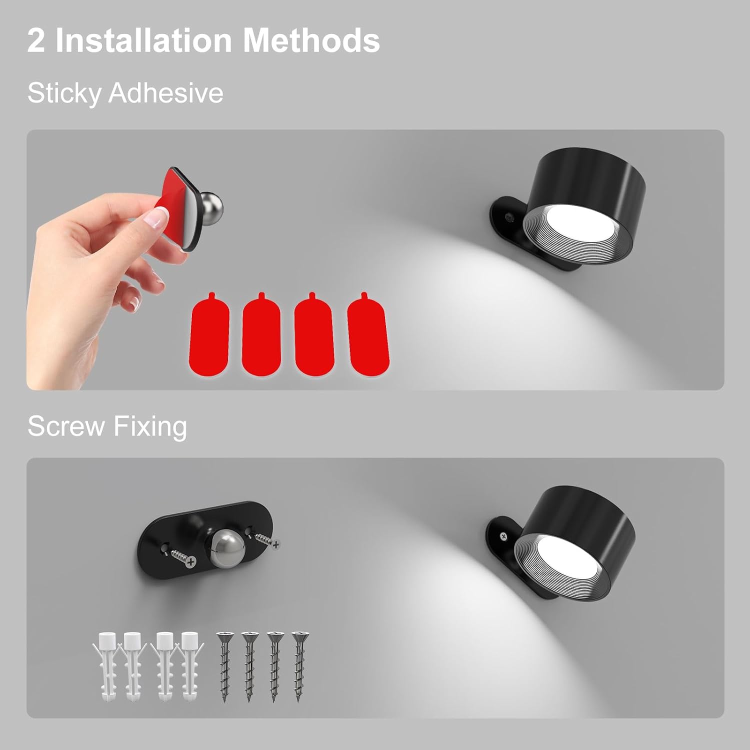 Thumbnail 6 de Coollamp LED Indoor Wall Lamp 3-level Rechargeable