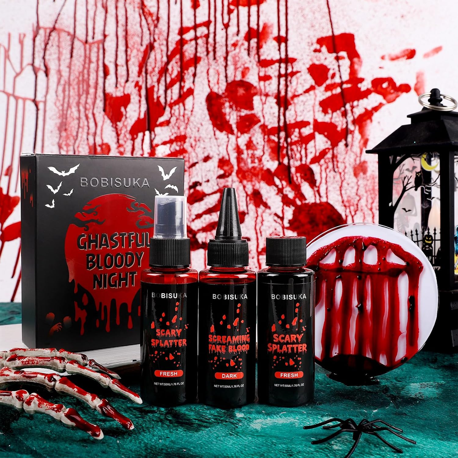 Thumbnail 6 de BOBISUKA Dark + Fresh Fake Blood Spray, 3-Piece Washable SFX Makeup Kit