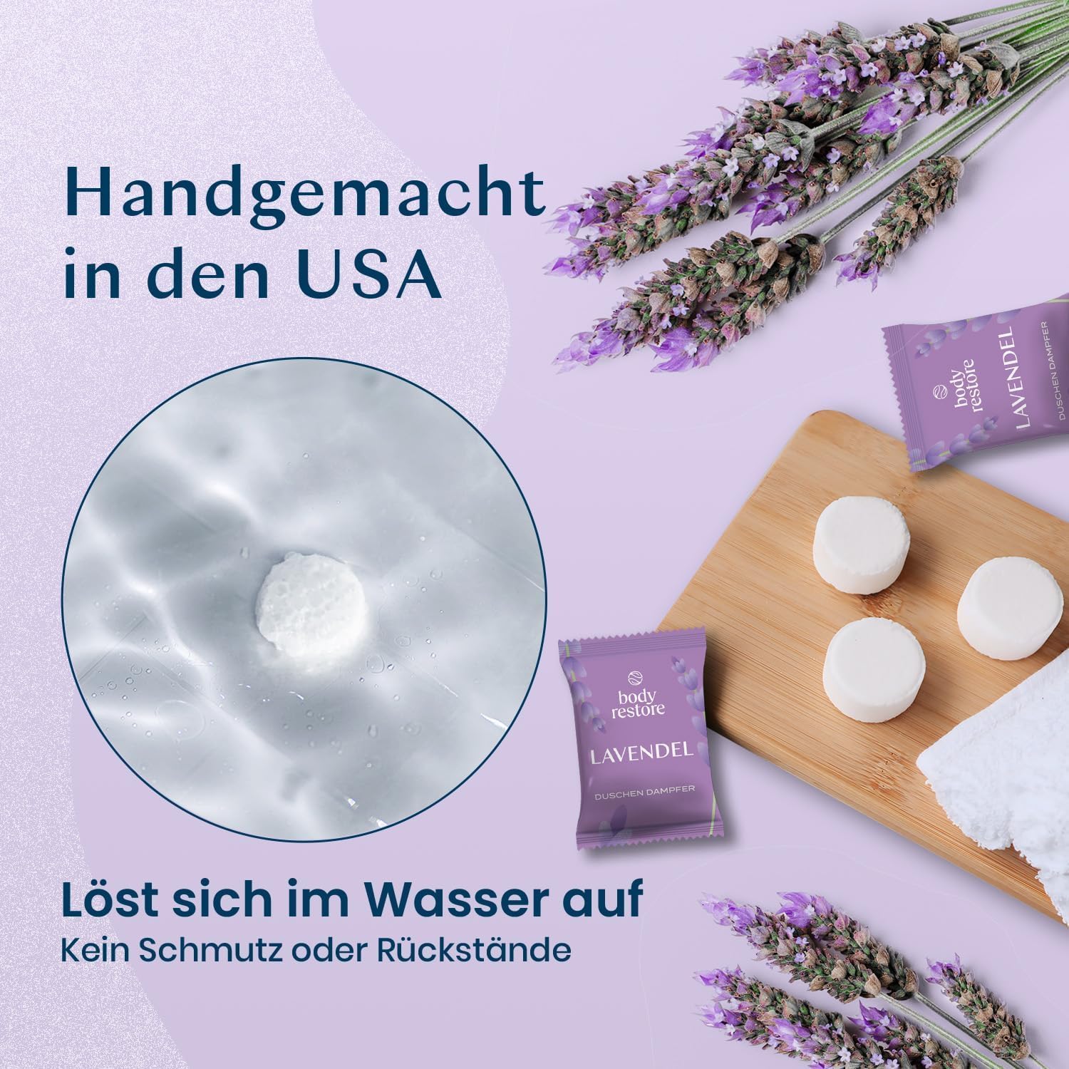 Thumbnail 4 de Body Restore Duschdampfer Aromatherapie 15er Pack mit Lavendel – Spa-Geschenke für Mama & Selbstpflege