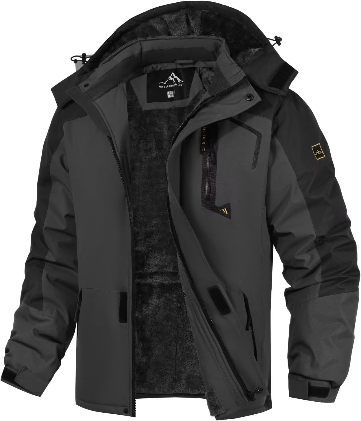 Thumbnail 6 de PrimeCrest Hombres Chaqueta impermeable con capucha desmontable