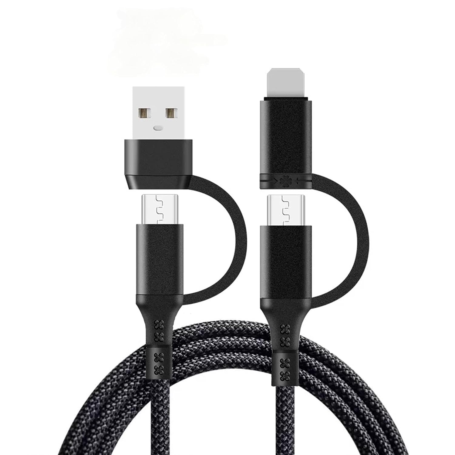 Detalle de Multi Charger Cable 4 in 1: Fast Charging, 60W, 1.2m – USB A/USB C Universal Cable