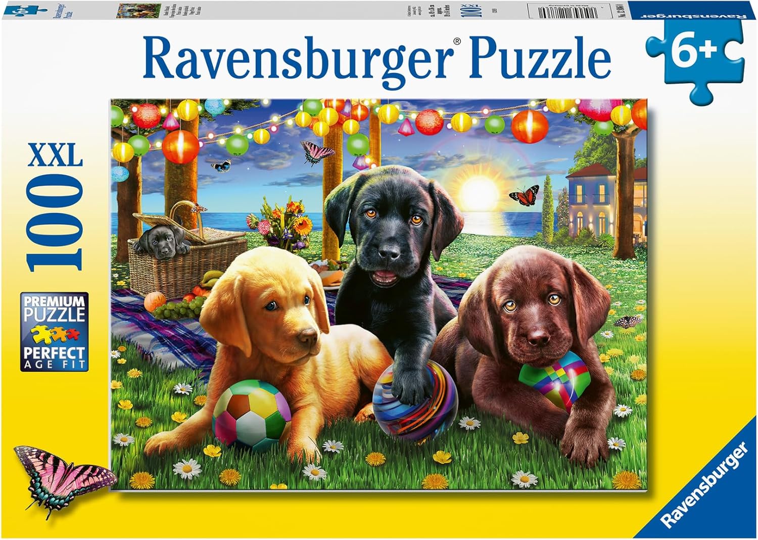 Thumbnail 1 de Ravensburger Kinderpuzzle 12886 “Hunde Picknick” da 100 pezzi XXL per bambini da 6 anni