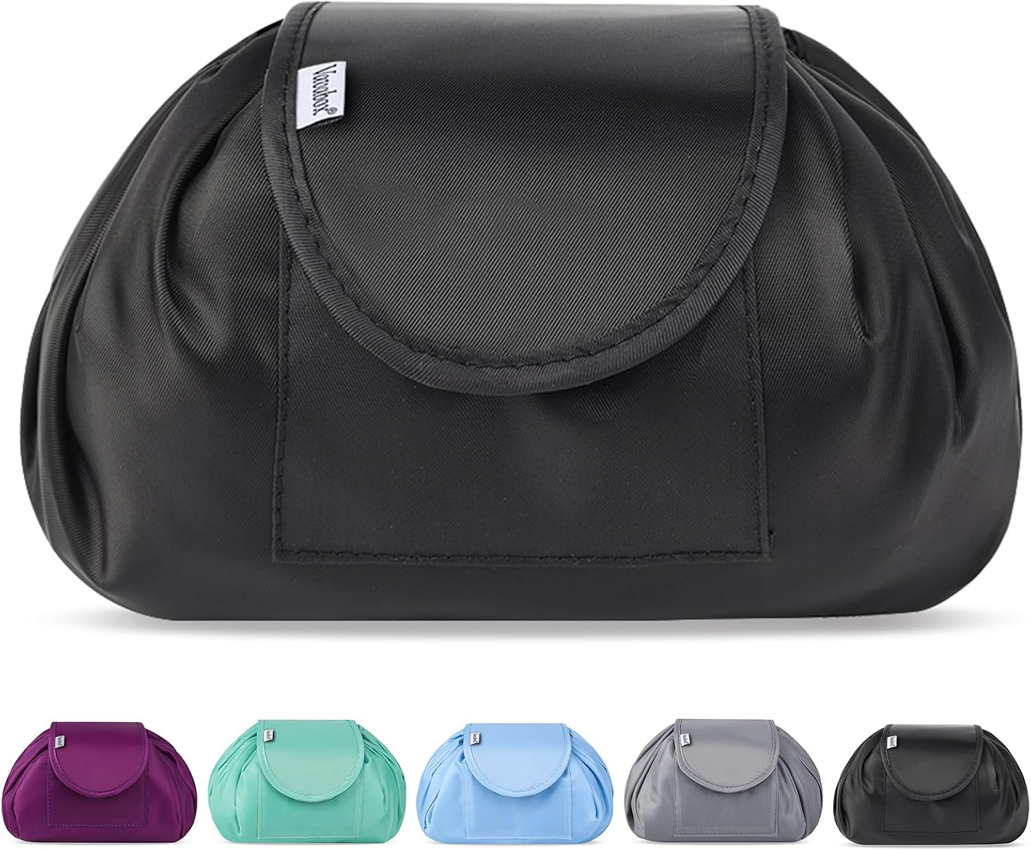 Detalle de Lazy Drawstring Makeup Bag Light Black
