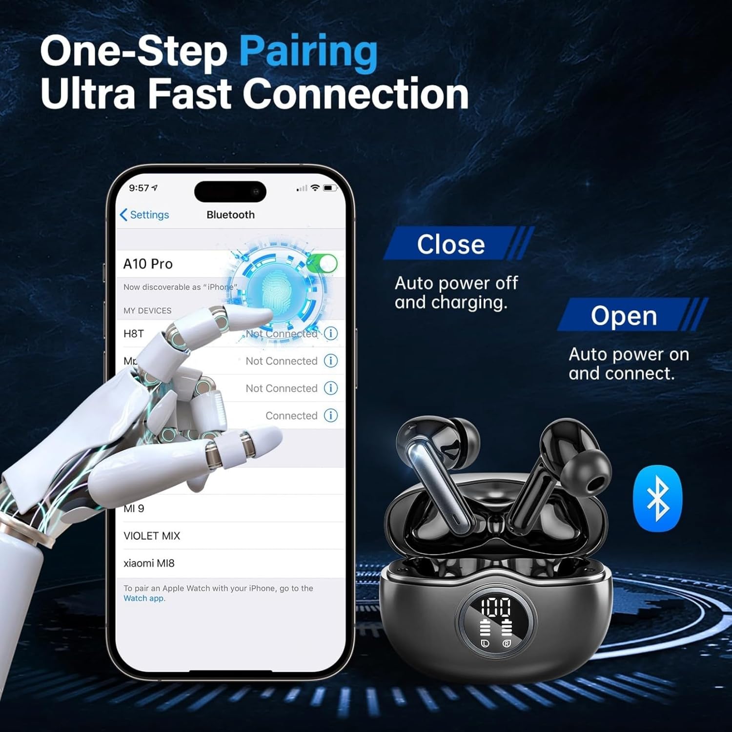 Thumbnail 6 de Fhumsh Wireless Earbuds with LED Display and Bluetooth 5.3