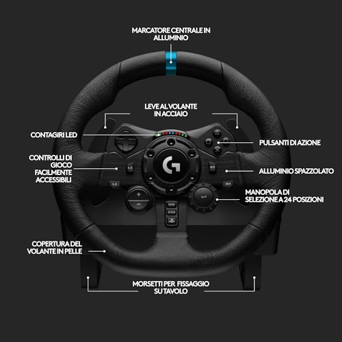 Thumbnail 7 de Logitech G G923 volante da corsa e pedali per PlayStation & PC: guida realistica e controllo avanzato
