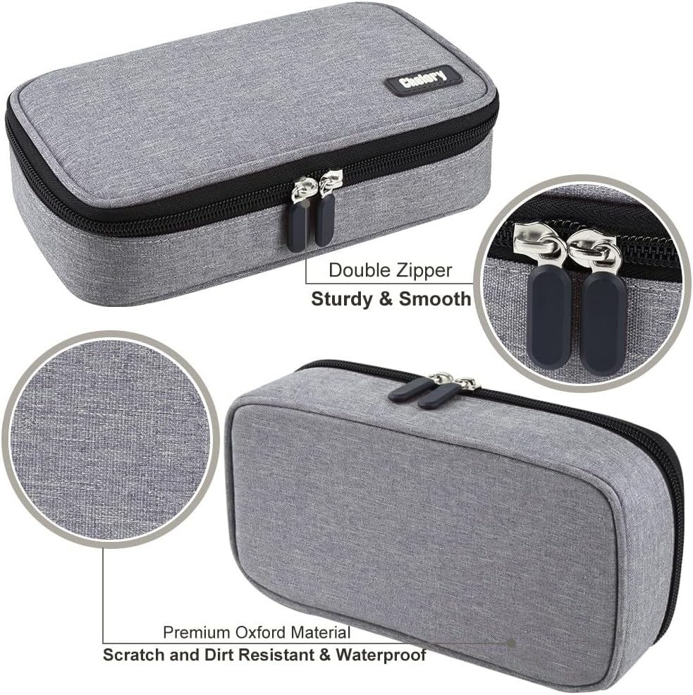 Detalle de Large Capacity Pencil Case / Big Pencil Bag with Oxford Fabric, Mesh Pockets & Elastic Slots