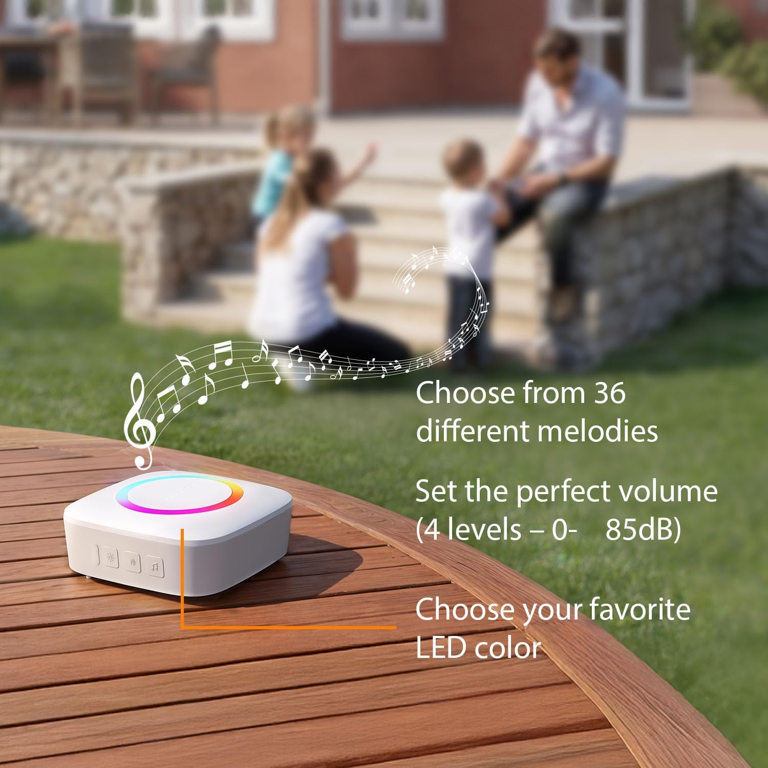 Thumbnail 5 de Smartwares PD-4922 Wireless Doorbell Set: Portable Chime, 300 m Range and 36 Melodies