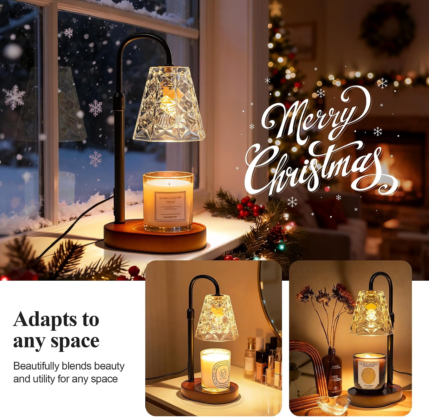 Thumbnail 6 de ESUNYD 10820 Candle Warmer Lamp with Timer, Adjustable Height, Black
