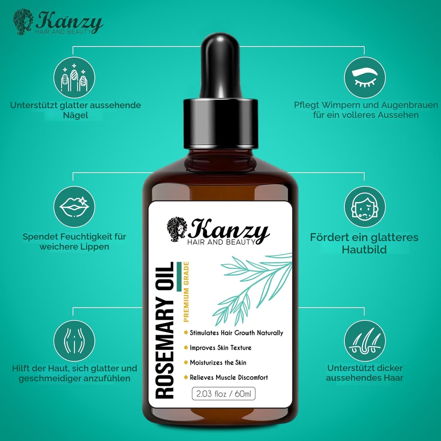 Thumbnail 3 de Kanzy Rosmarinöl Haarpflege 60ml