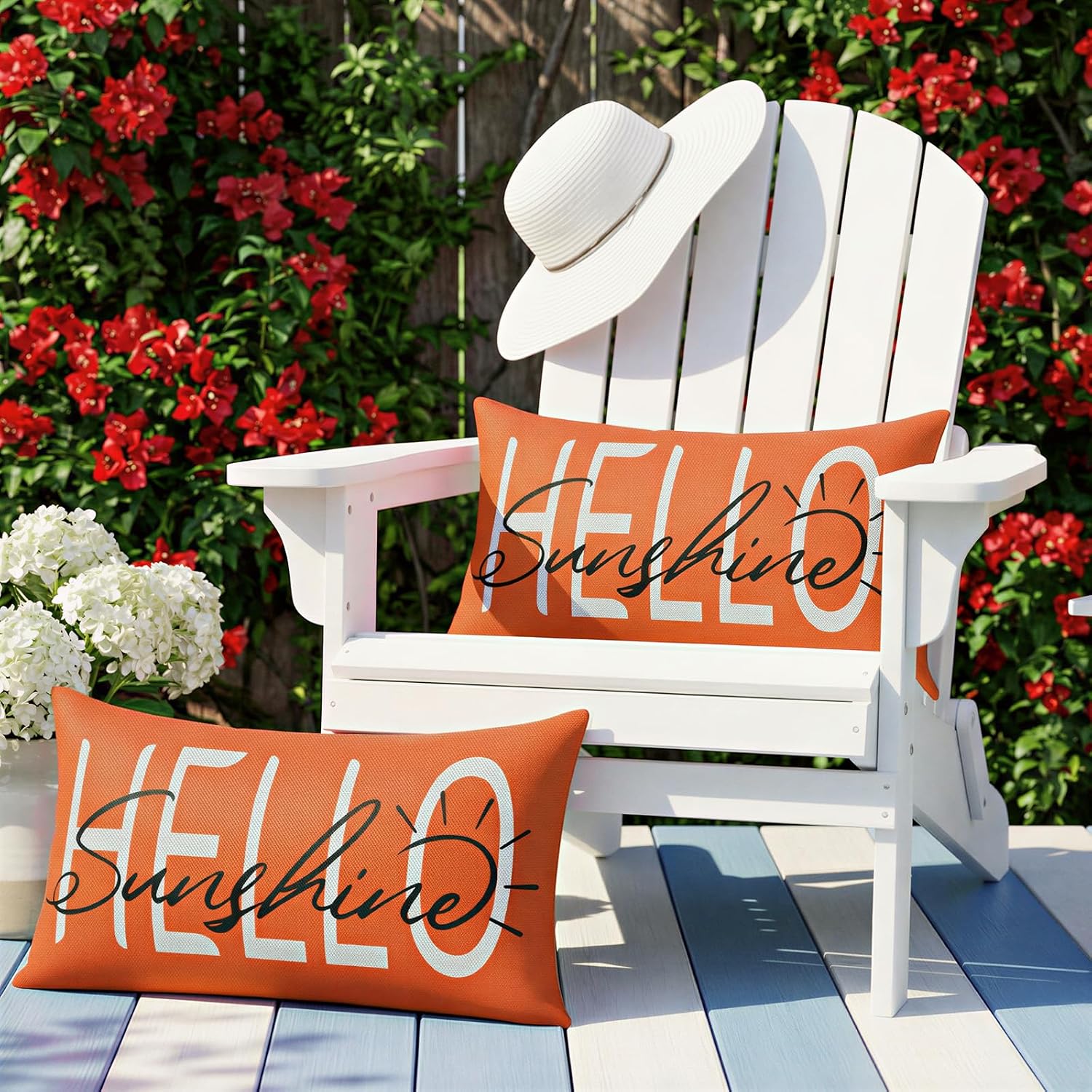 Detalle 2 de Lewondr Outdoor Pillow Covers, 12×20 in