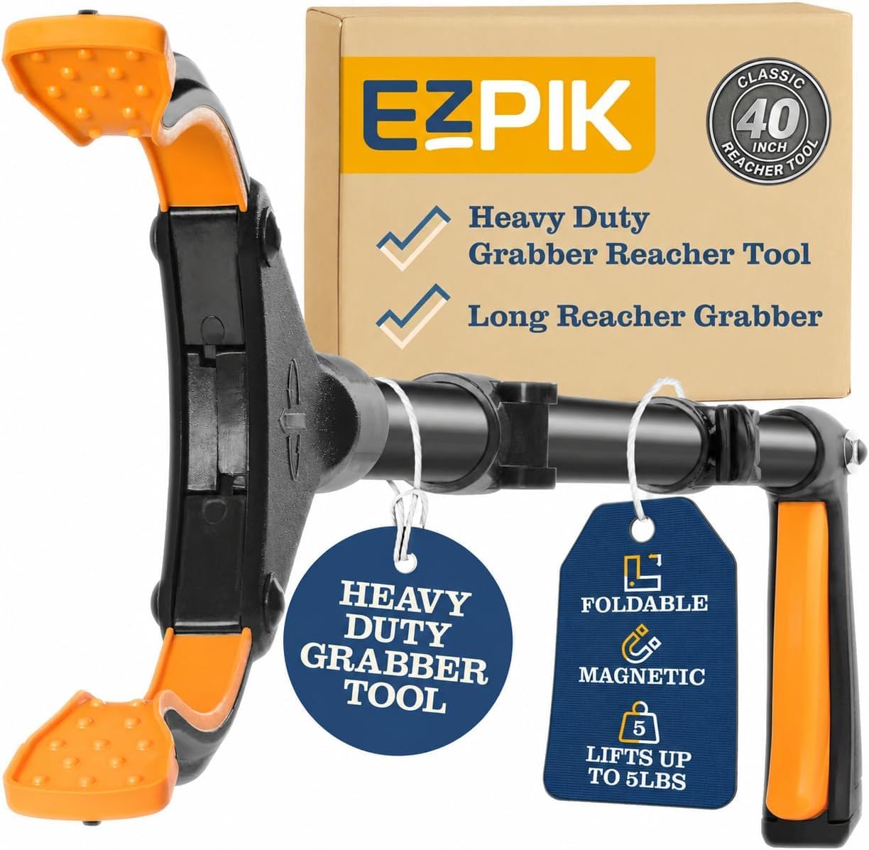 Detalle de EZPIK Classic EZ401 40-Inch Folding Grabber with Dual Magnets