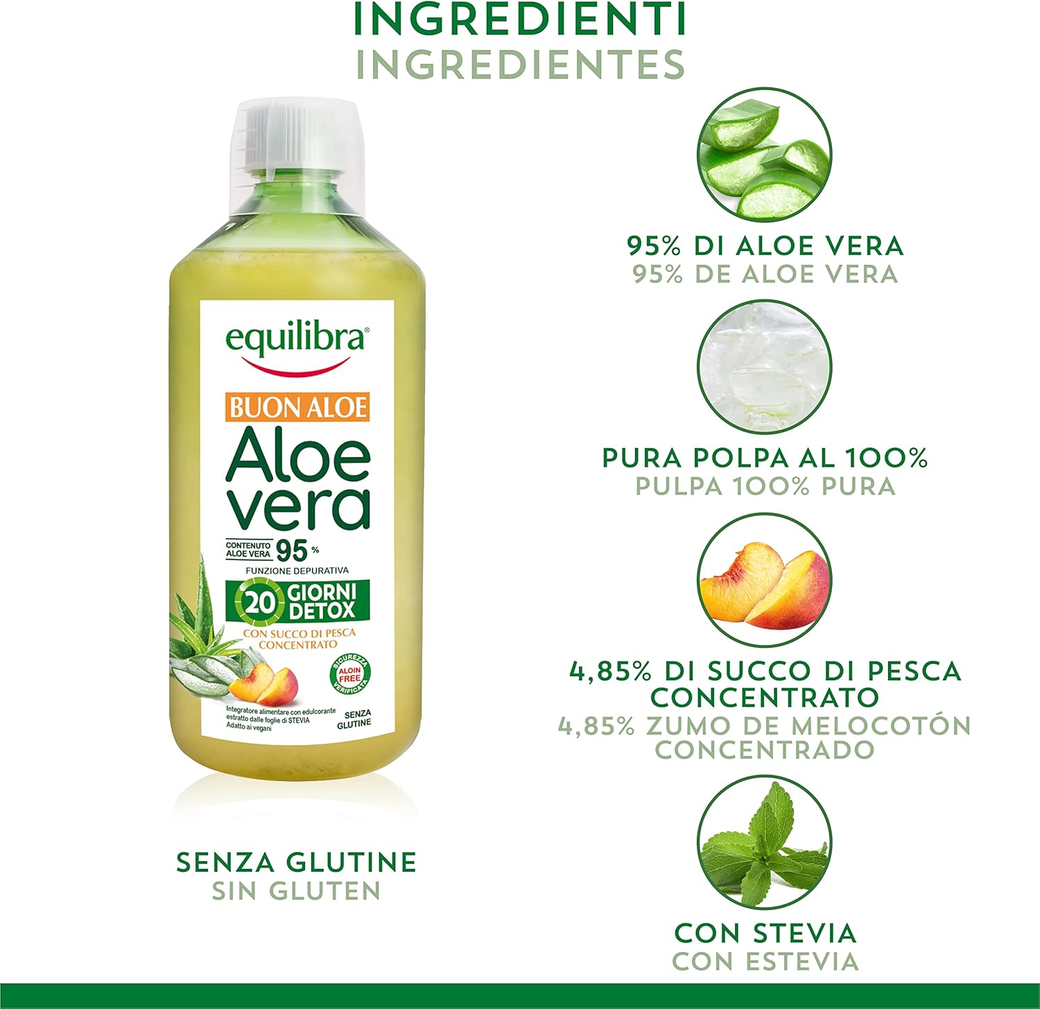 Thumbnail 1 de Buon Aloe Vera 95% - Suplemento Detox de Pura Pulpa 🍑