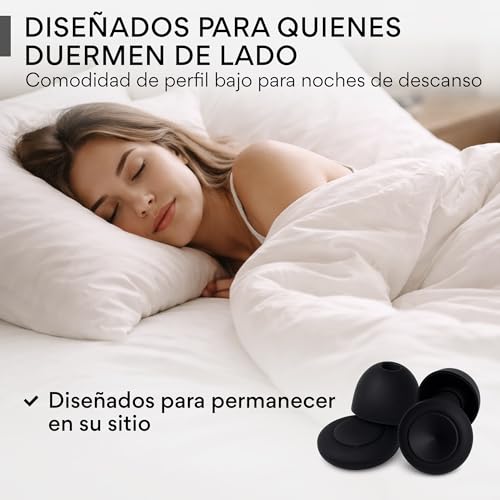 Thumbnail 2 de Senner Sleep Tapones para Dormir de Lado con 4 Tallas y Estuche – Silicona Suave, Reducción de Ruido y EN 352-2
