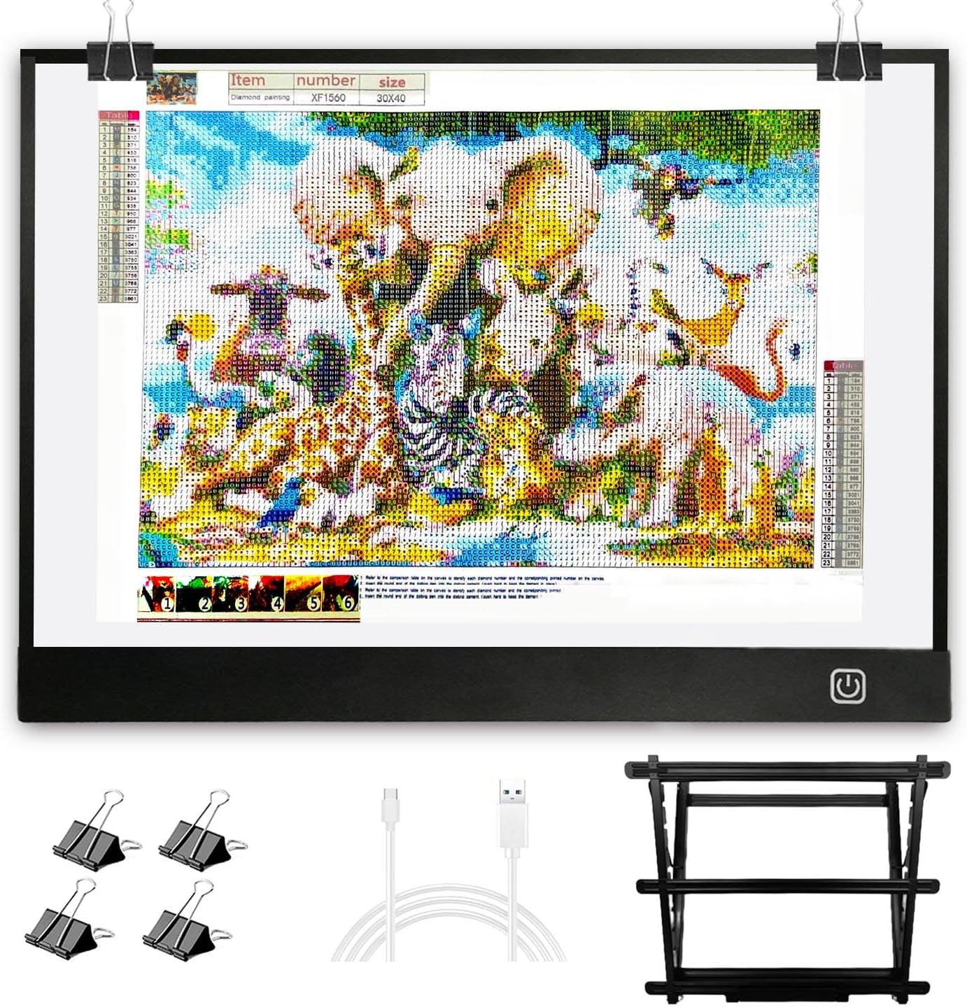 WELZK tablette lumineuse diamond painting 47×34,5 CM