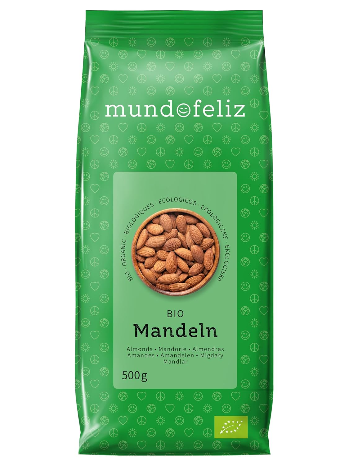 Mundo Feliz Ganze Mandeln aus Bio-Anbau – 2 x 500 g