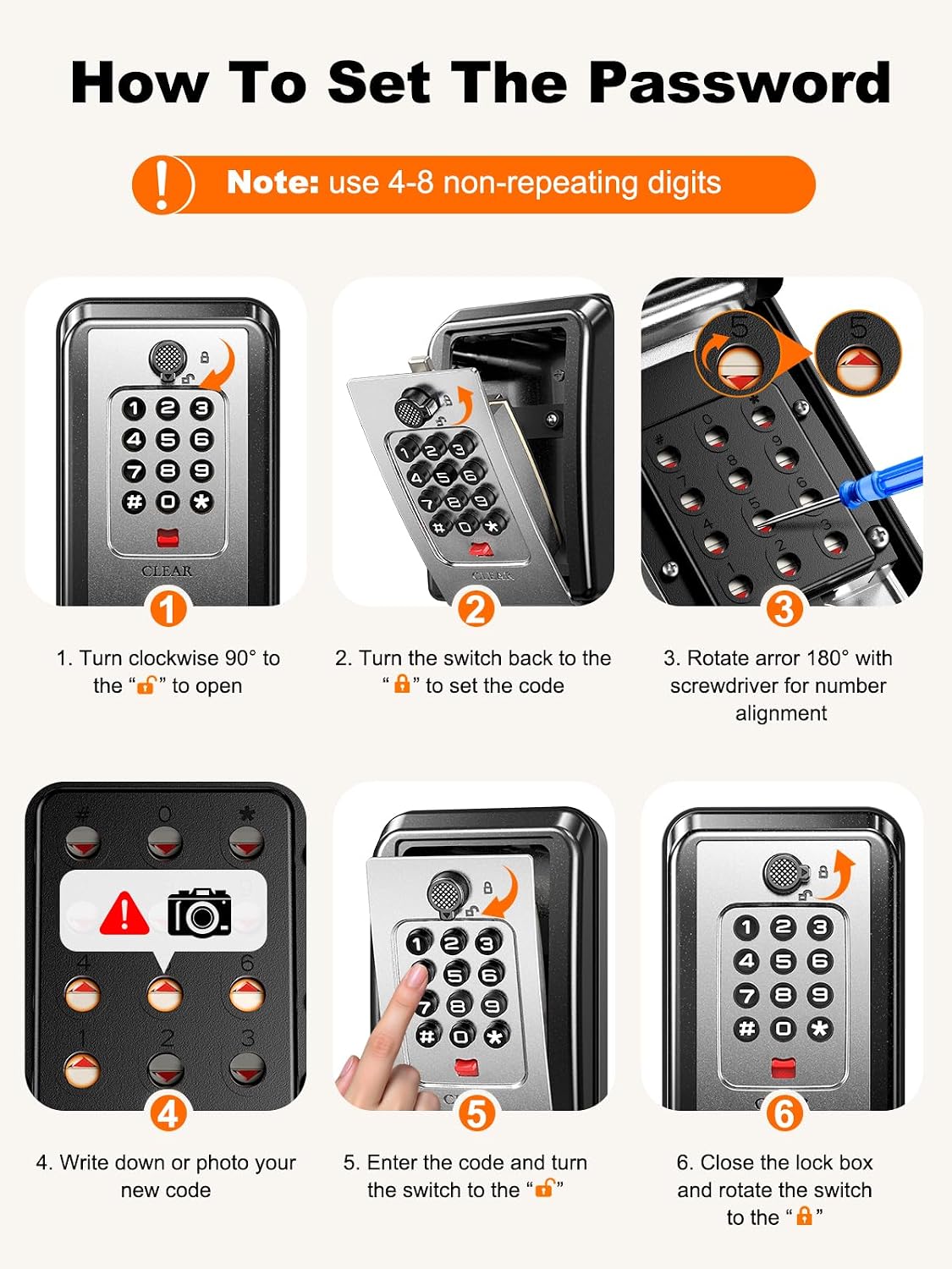 Thumbnail 5 de ISEYOU Key Safe Wall Mounted: Heavy Duty Outdoor Lock Box