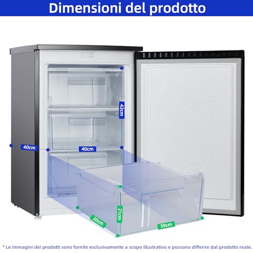 Detalle de CHiQ CSD90D4D Mini Congelatore verticale 85L: compatto, silenzioso e affidabile