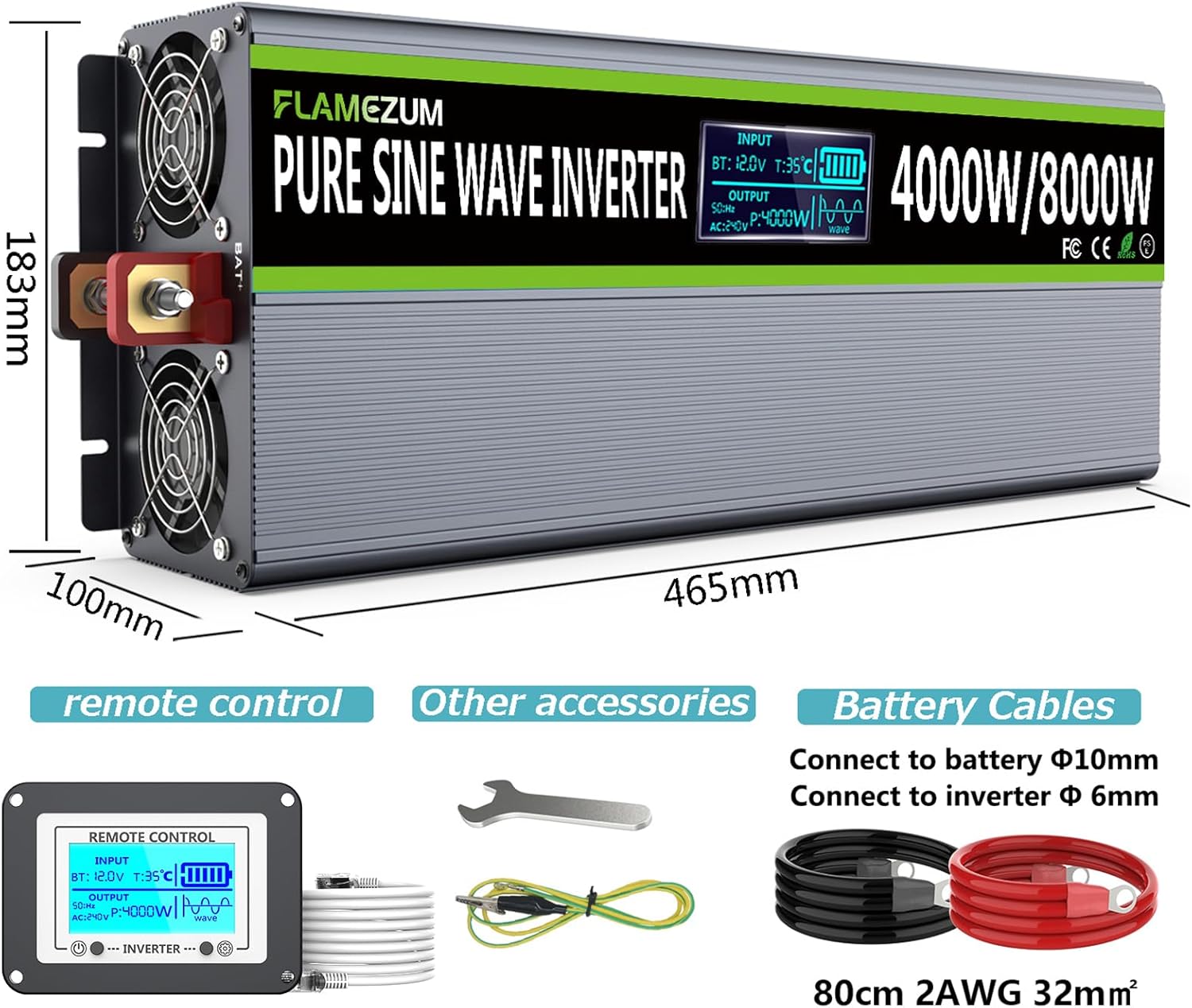 Thumbnail 6 de Pure Sine Wave Inverter 4000W 12V to 240V