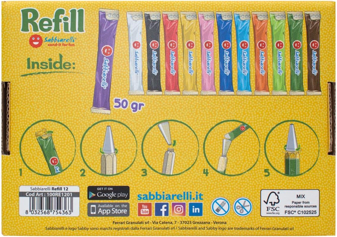 Thumbnail 6 de Sand-it For Fun – Refill: 12 Buste da 50 g di sabbia colorata, Made in Italy