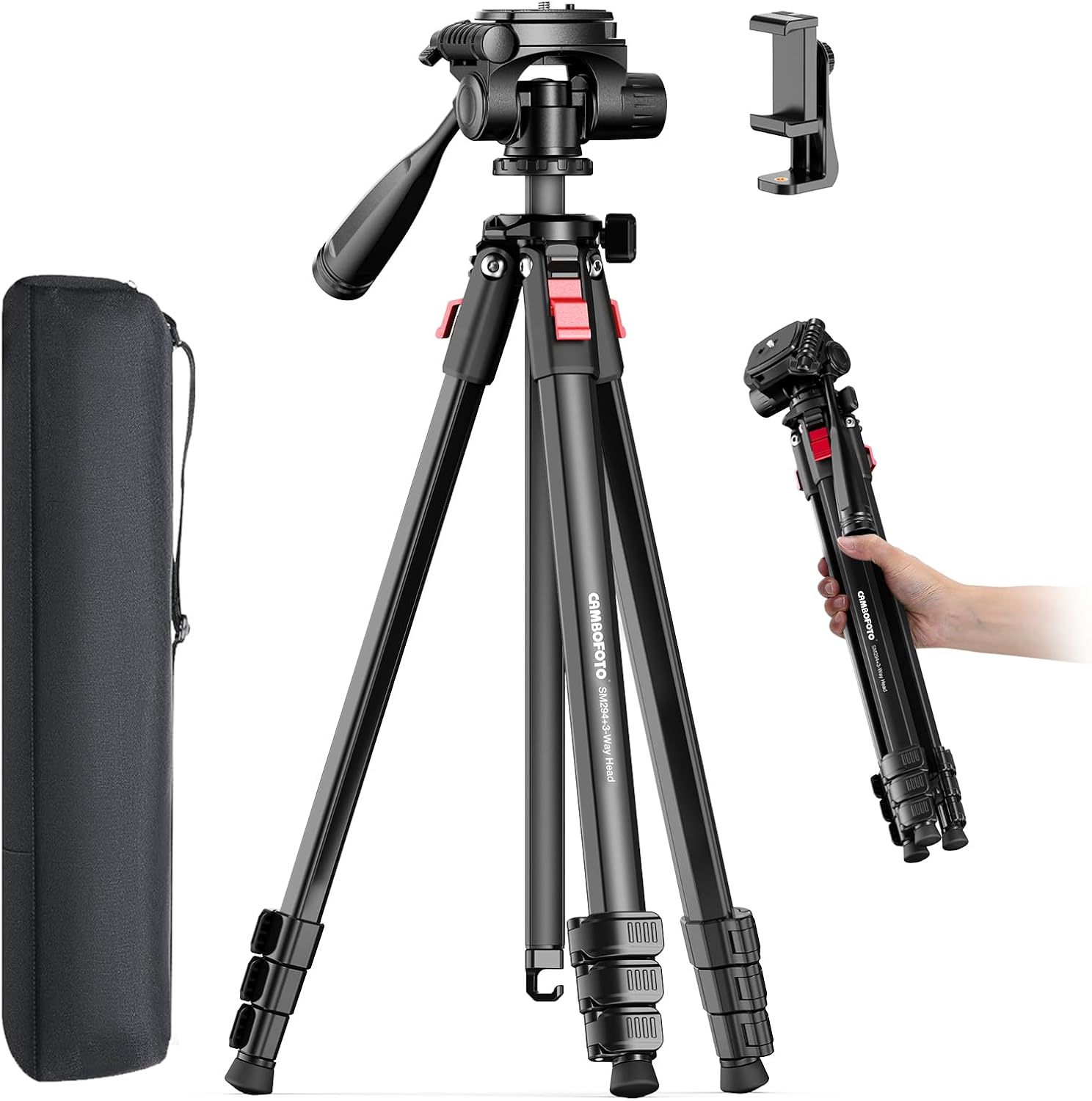 Detalle de 173 cm Leichtes Kamerastativ für DSLR