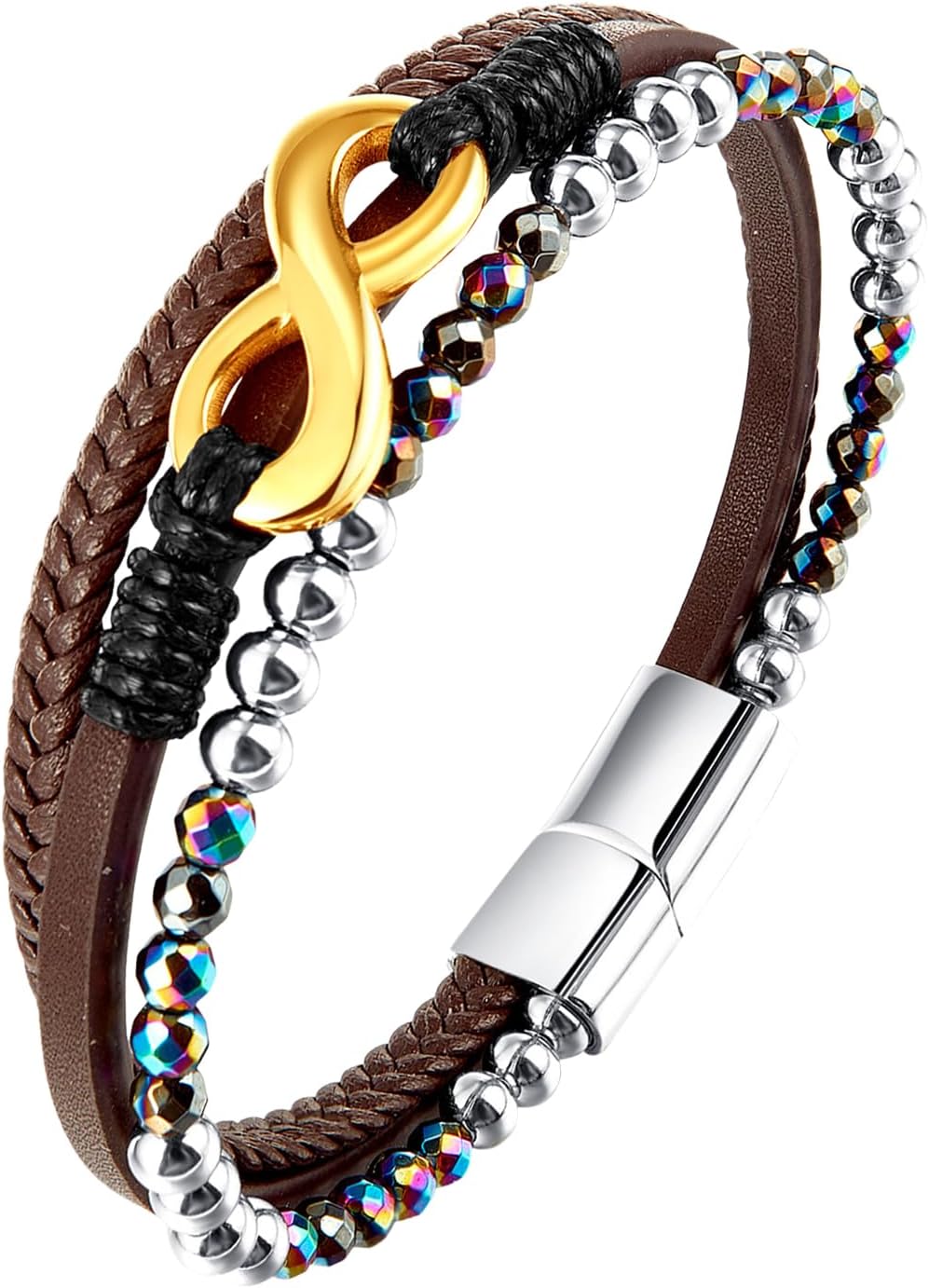 Detalle de Cupimatch Bracelet cuir personnalisé en or